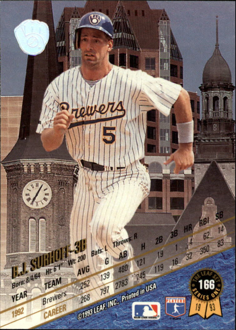 B6520- 1993 Leaf Baseball Card #s 1-249 +Rookies -You Pick- 15+ FREE US SHIP - Picture 333 of 483