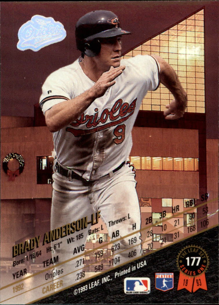 B6520- 1993 Leaf Baseball Card #s 1-249 +Rookies -You Pick- 15+ FREE US SHIP - Picture 355 of 483