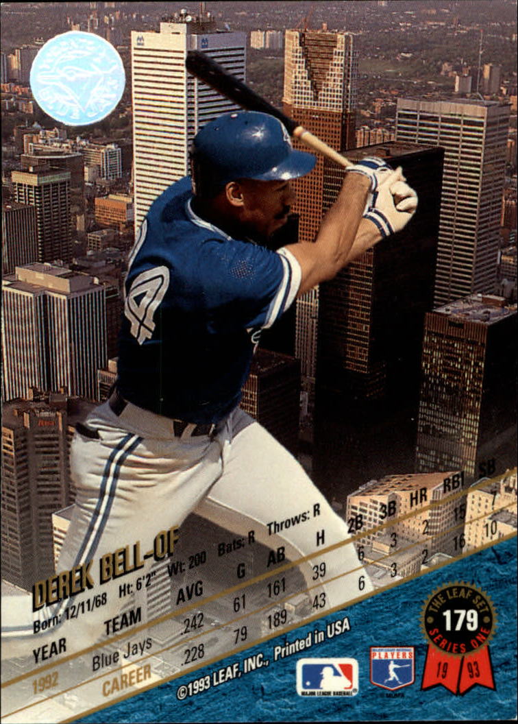 B6520- 1993 Leaf Baseball Card #s 1-249 +Rookies -You Pick- 15+ FREE US SHIP - Picture 359 of 483