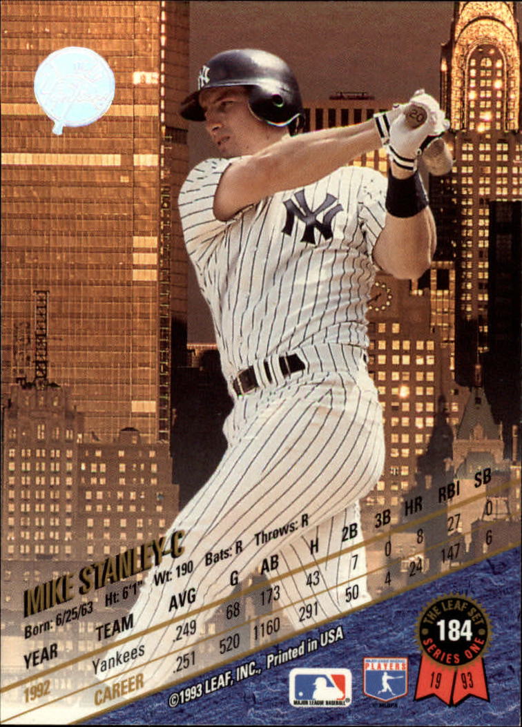 B6520- 1993 Leaf Baseball Card #s 1-249 +Rookies -You Pick- 15+ FREE US SHIP - Picture 369 of 483