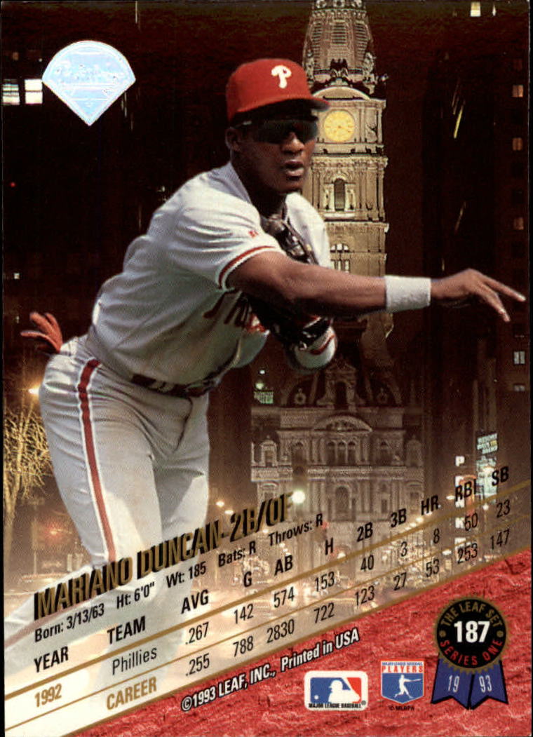 B6520- 1993 Leaf Baseball Card #s 1-249 +Rookies -You Pick- 15+ FREE US SHIP - Picture 375 of 483