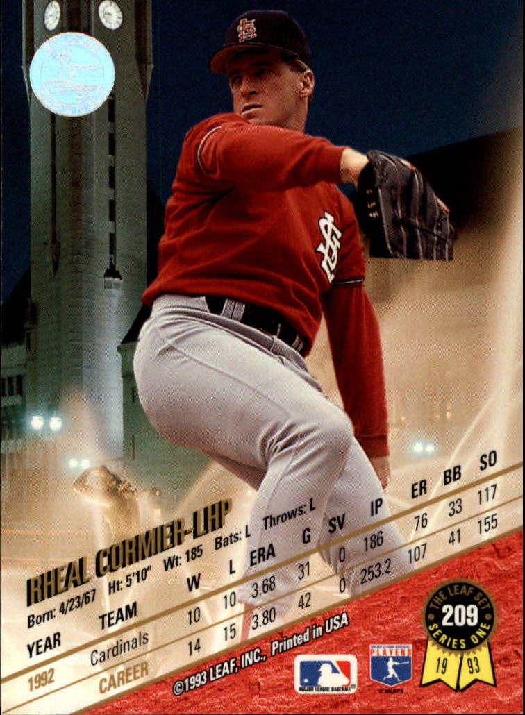 1993 Leaf Baseball "Main Set" Cards #201 to #400 - Picture 19 of 401