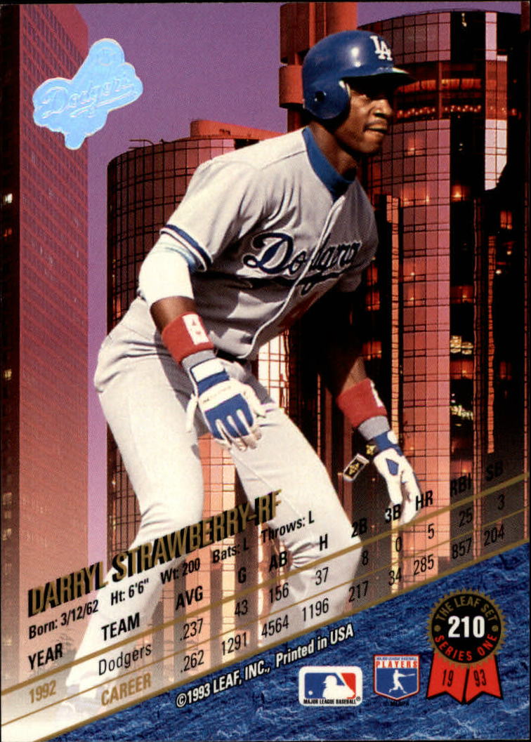 1993 Leaf Baseball "Main Set" Cards #201 to #400 - Picture 21 of 401