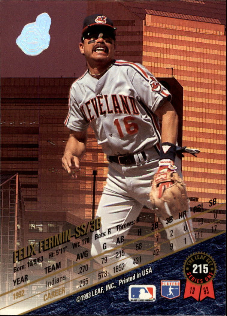 1993 Leaf Baseball "Main Set" Cards #201 to #400 - Picture 31 of 401