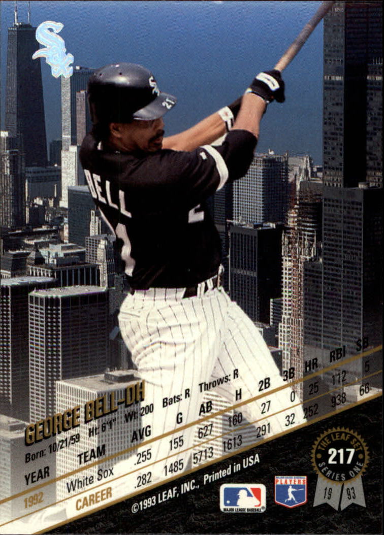 1993 Leaf Baseball "Main Set" Cards #201 to #400 - Picture 35 of 401