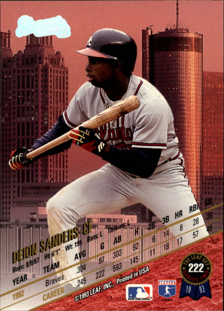 1993 Leaf Baseball "Main Set" Cards #201 to #400 - Picture 45 of 401