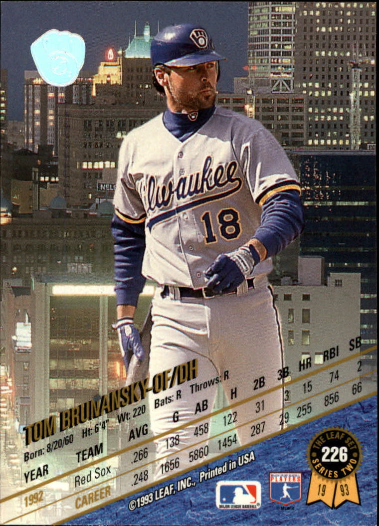 1993 Leaf Baseball "Main Set" Cards #201 to #400 - Picture 53 of 401