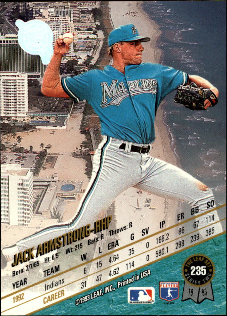 1993 Leaf Baseball "Main Set" Cards #201 to #400 - Picture 71 of 401