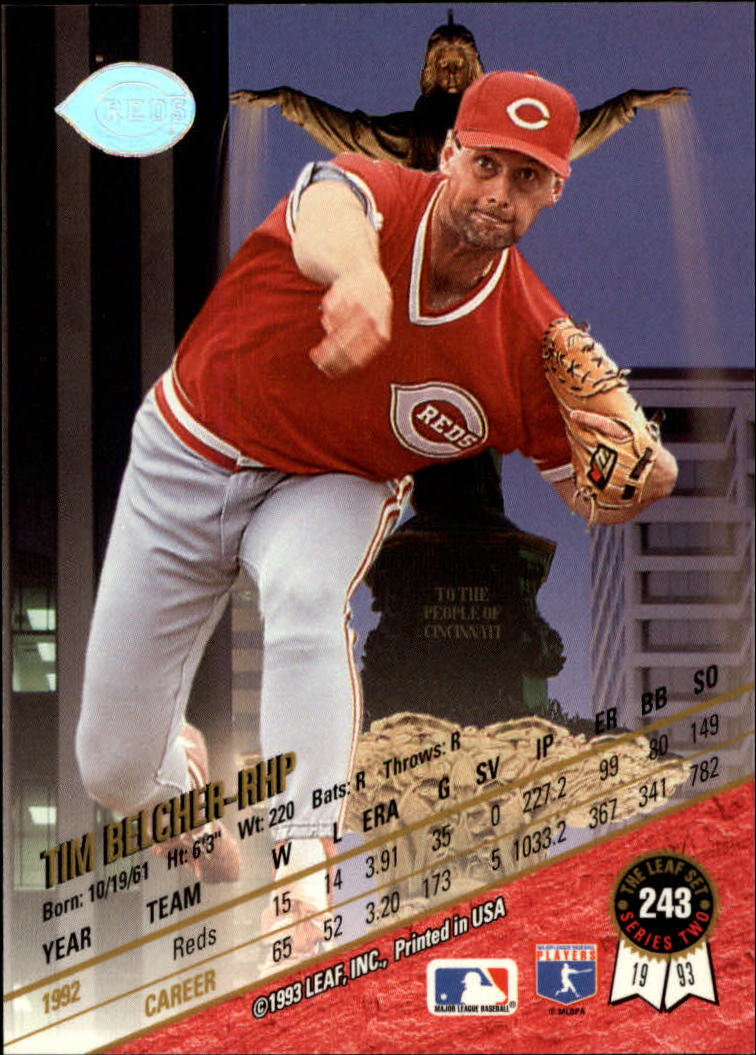 1993 Leaf Baseball "Main Set" Cards #201 to #400 - Picture 87 of 401