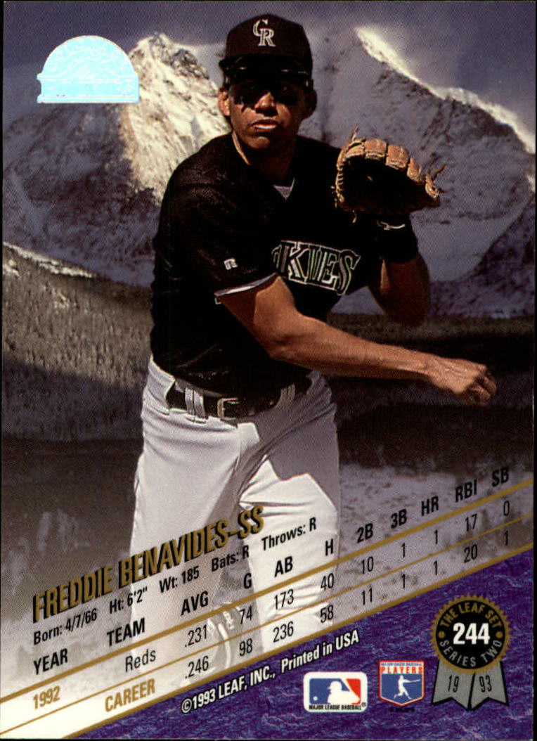 1993 Leaf Baseball "Main Set" Cards #201 to #400 - Picture 89 of 401