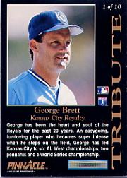 1993 Pinnacle (punteggio) baseball "Tribute" George Brett/Nolan Ryan schede di inserimento - Foto 3 di 17