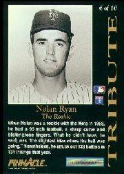 1993 Pinnacle (punteggio) baseball "Tribute" George Brett/Nolan Ryan schede di inserimento - Foto 11 di 17