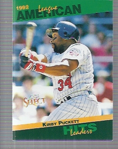 1993 Select Stat Leaders #7 Kirby Puckett
