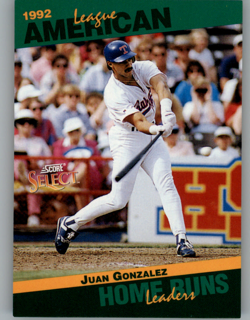 1993 Select Stat Leaders #25 Juan Gonzalez