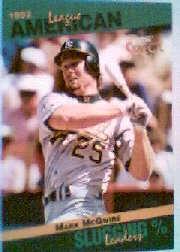 1993 Select Stat Leaders #43 Mark McGwire