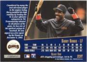 1993 Select Rookie/Traded #23T Barry Bonds back image