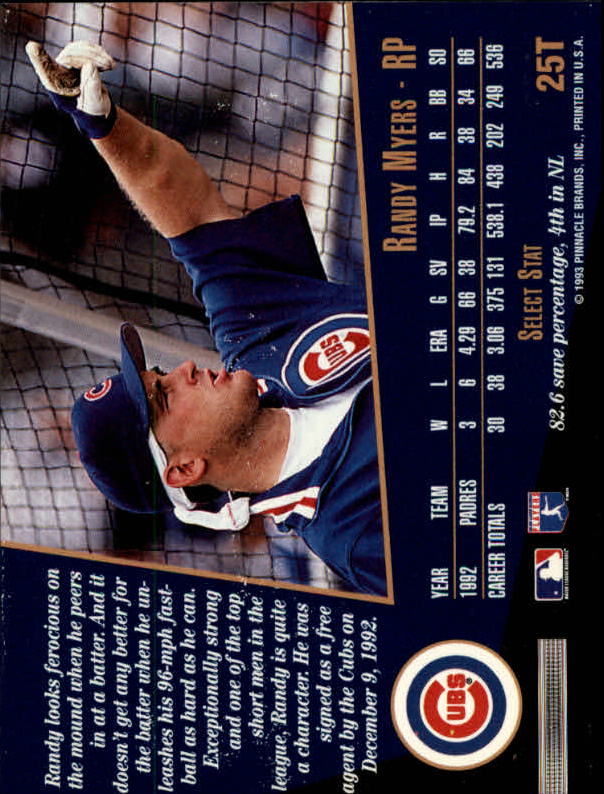 1993 Select Rookie and Traded (Score) Baseball - Picture 51 of 259