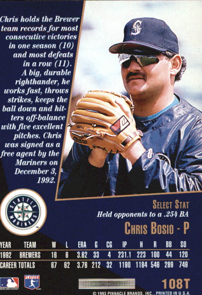1993 Select Rookie and Traded (Score) Baseball - Picture 199 of 259