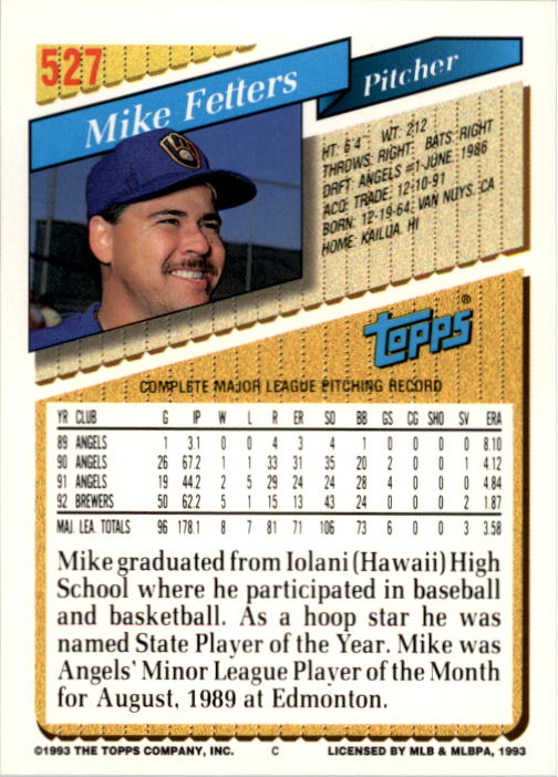 A6983- 1993 Topps Baseball Cards 401-650 +Rookies -You Pick- 15+ FREE US SHIP - Picture 243 of 485