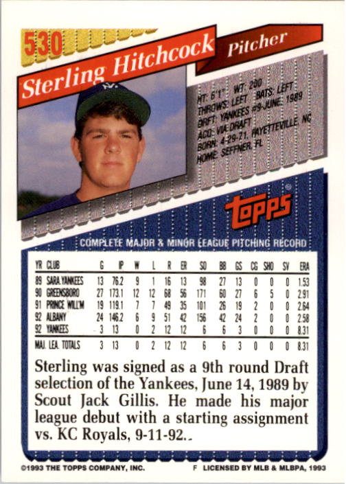 A6983- 1993 Topps Baseball Cards 401-650 +Rookies -You Pick- 15+ FREE US SHIP - Picture 247 of 485
