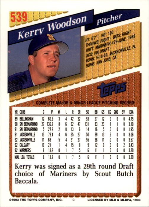 A6983- 1993 Topps Baseball Cards 401-650 +Rookies -You Pick- 15+ FREE US SHIP - Picture 265 of 485