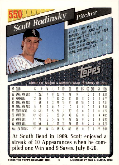A6983- 1993 Topps Baseball Cards 401-650 +Rookies -You Pick- 15+ FREE US SHIP - Picture 287 of 485