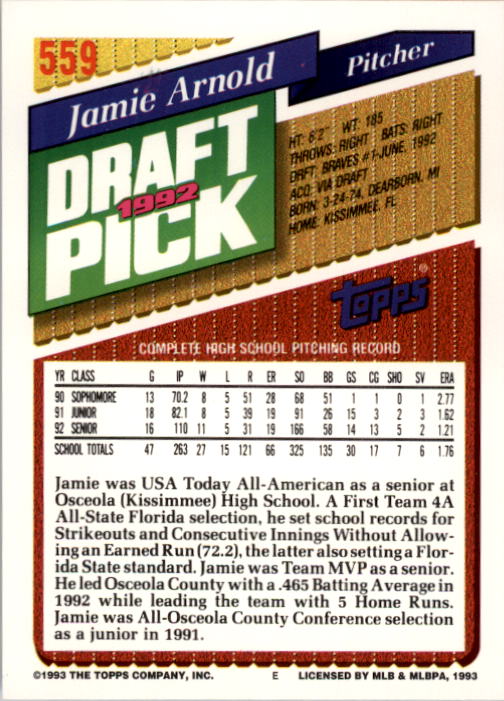A6983- 1993 Topps Baseball Cards 401-650 +Rookies -You Pick- 15+ FREE US SHIP - Picture 305 of 485