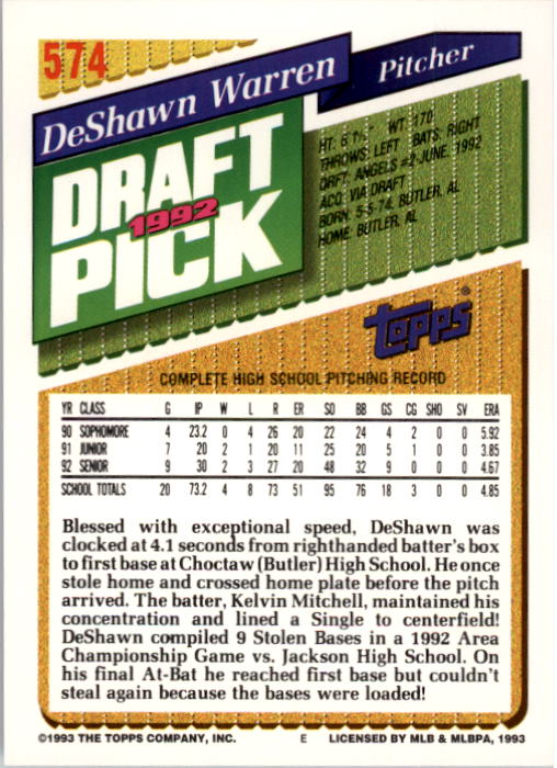 A6983- 1993 Topps Baseball Cards 401-650 +Rookies -You Pick- 15+ FREE US SHIP - Picture 333 of 485