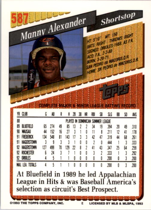 A6983- 1993 Topps Baseball Cards 401-650 +Rookies -You Pick- 15+ FREE US SHIP - Picture 359 of 485