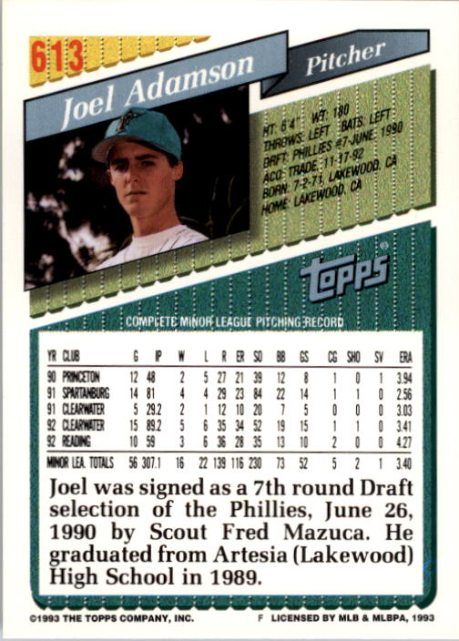 A6983- 1993 Topps Baseball Cards 401-650 +Rookies -You Pick- 15+ FREE US SHIP - Picture 411 of 485