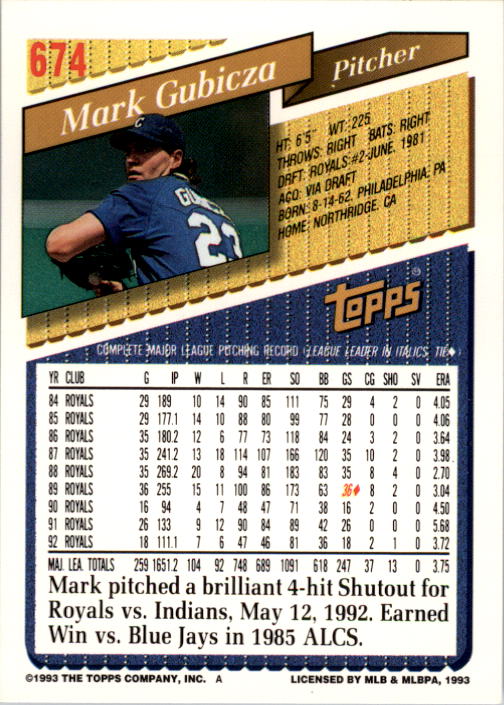 A6983- 1993 Topps Baseball Cards 651-825 +Rookies -You Pick- 15+ FREE US SHIP - Picture 47 of 339