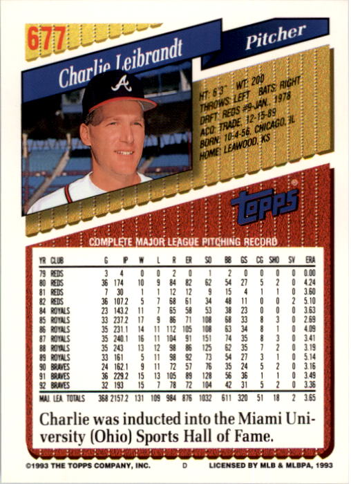 A6983- 1993 Topps Baseball Cards 651-825 +Rookies -You Pick- 15+ FREE US SHIP - Picture 53 of 339