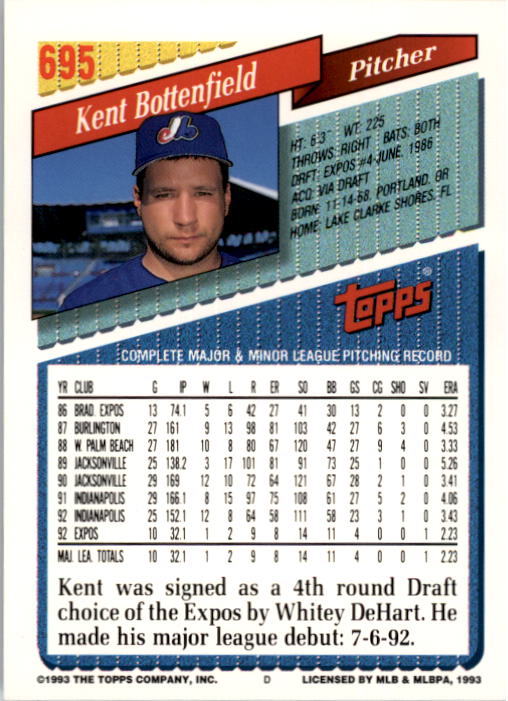 A6983- 1993 Topps Baseball Cards 651-825 +Rookies -You Pick- 15+ FREE US SHIP - Picture 89 of 339