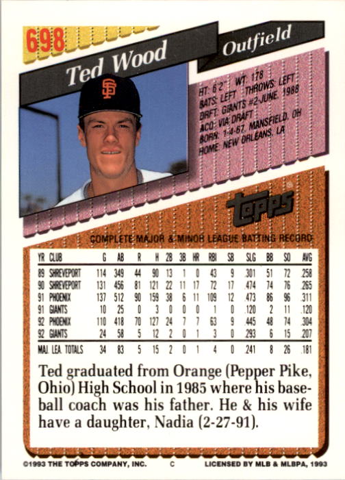 A6983- 1993 Topps Baseball Cards 651-825 +Rookies -You Pick- 15+ FREE US SHIP - Picture 95 of 339