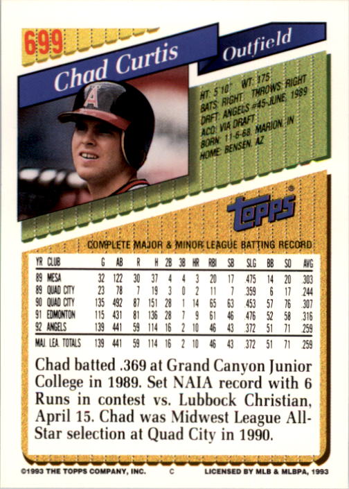 A6983- 1993 Topps Baseball Cards 651-825 +Rookies -You Pick- 15+ FREE US SHIP - Picture 97 of 339