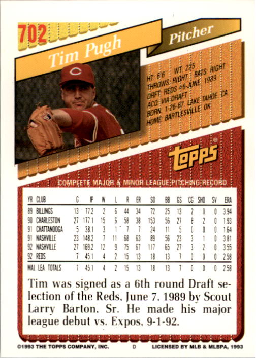 A6983- 1993 Topps Baseball Cards 651-825 +Rookies -You Pick- 15+ FREE US SHIP - Picture 99 of 339