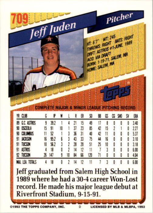 A6983- 1993 Topps Baseball Cards 651-825 +Rookies -You Pick- 15+ FREE US SHIP - Picture 111 of 339