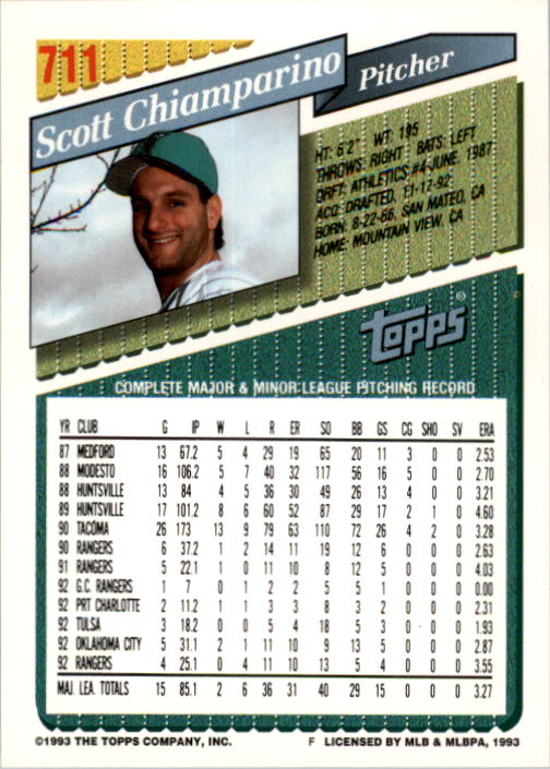 A6983- 1993 Topps Baseball Cards 651-825 +Rookies -You Pick- 15+ FREE US SHIP - Picture 115 of 339