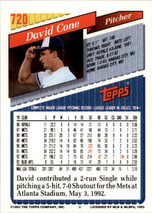 A6983- 1993 Topps Baseball Cards 651-825 +Rookies -You Pick- 15+ FREE US SHIP - Picture 133 of 339