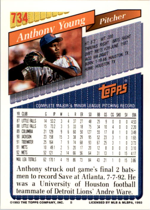 A6983- 1993 Topps Baseball Cards 651-825 +Rookies -You Pick- 15+ FREE US SHIP - Picture 159 of 339