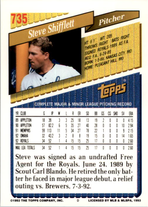 A6983- 1993 Topps Baseball Cards 651-825 +Rookies -You Pick- 15+ FREE US SHIP - Picture 161 of 339