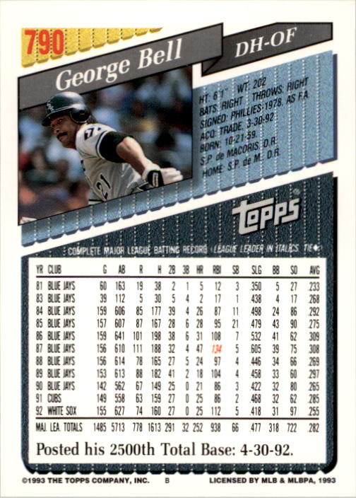 A6983- 1993 Topps Baseball Cards 651-825 +Rookies -You Pick- 15+ FREE US SHIP - Picture 269 of 339