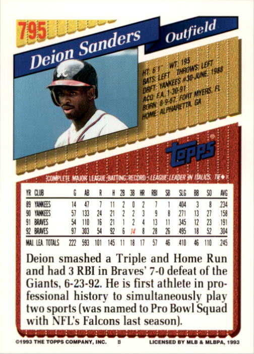 A6983- 1993 Topps Baseball Cards 651-825 +Rookies -You Pick- 15+ FREE US SHIP - Picture 279 of 339