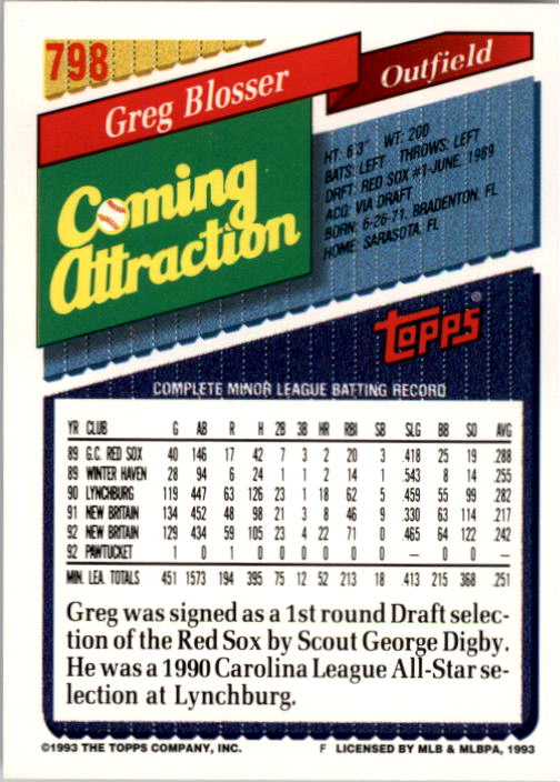 A6983- 1993 Topps Baseball Cards 651-825 +Rookies -You Pick- 15+ FREE US SHIP - Picture 285 of 339