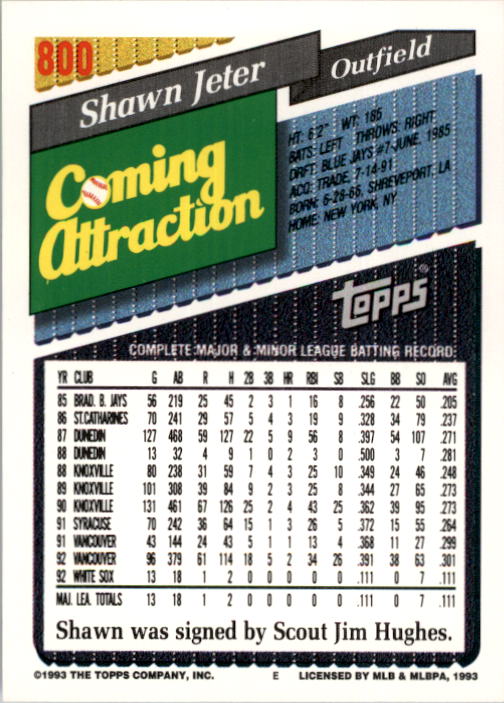 A6983- 1993 Topps Baseball Cards 651-825 +Rookies -You Pick- 15+ FREE US SHIP - Picture 289 of 339