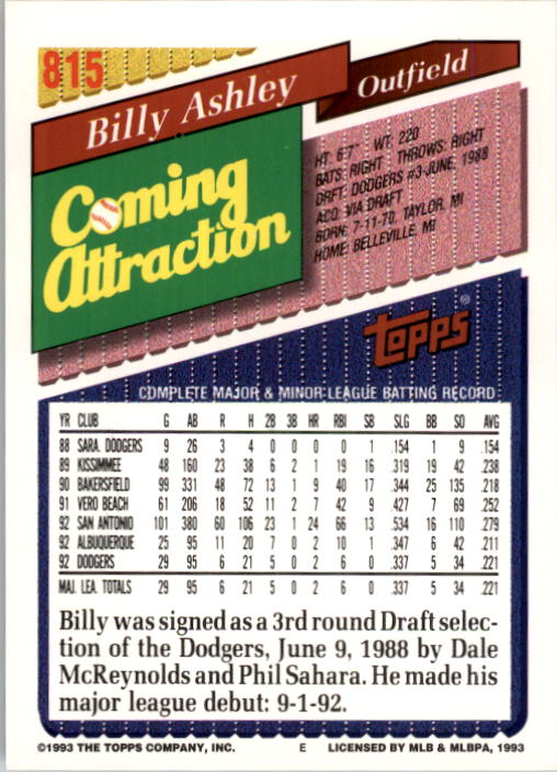 A6983- 1993 Topps Baseball Cards 651-825 +Rookies -You Pick- 15+ FREE US SHIP - Picture 319 of 339