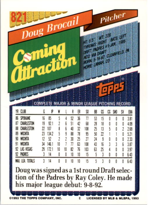 A6983- 1993 Topps Baseball Cards 651-825 +Rookies -You Pick- 15+ FREE US SHIP - Picture 331 of 339