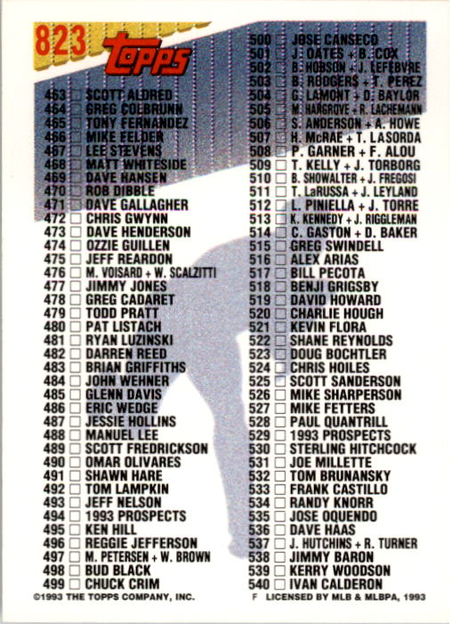A6983- 1993 Topps Baseball Cards 651-825 +Rookies -You Pick- 15+ FREE US SHIP - Picture 335 of 339