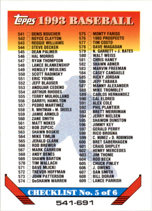 A6983- 1993 Topps Baseball Cards 651-825 +Rookies -You Pick- 15+ FREE US SHIP - Picture 336 of 339