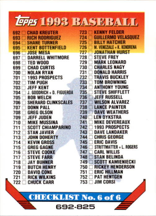 A6983- 1993 Topps Baseball Cards 651-825 +Rookies -You Pick- 15+ FREE US SHIP - Picture 338 of 339